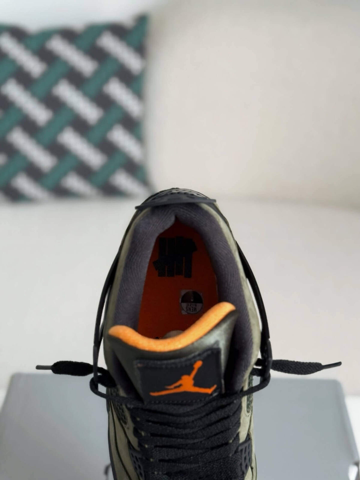 Undefeated x Air Jordan 4 Retro – Olive and Black