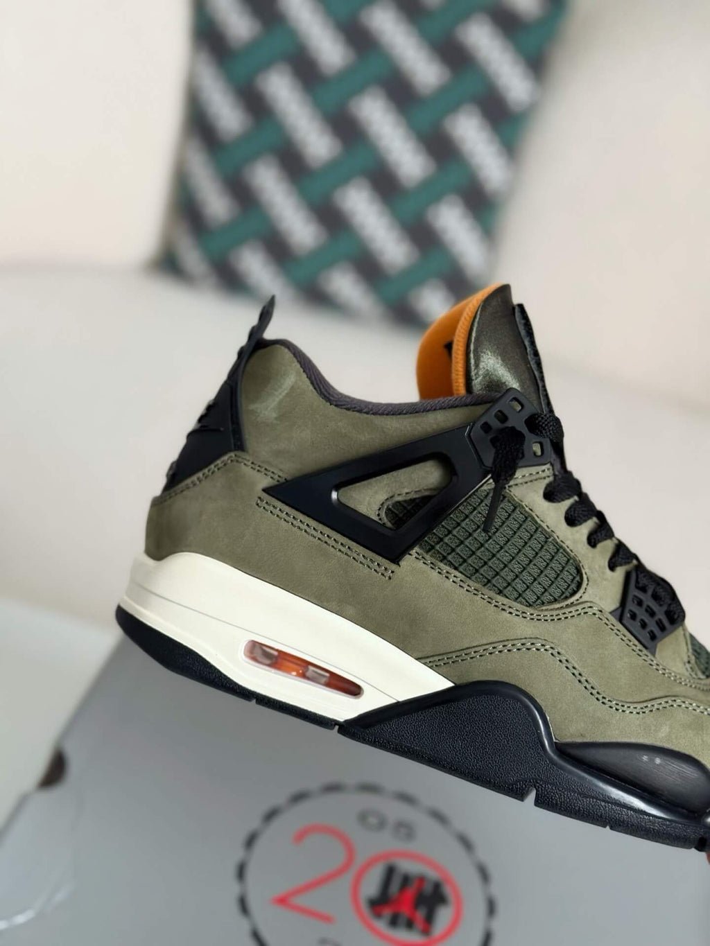 Undefeated x Air Jordan 4 Retro – Olive and Black