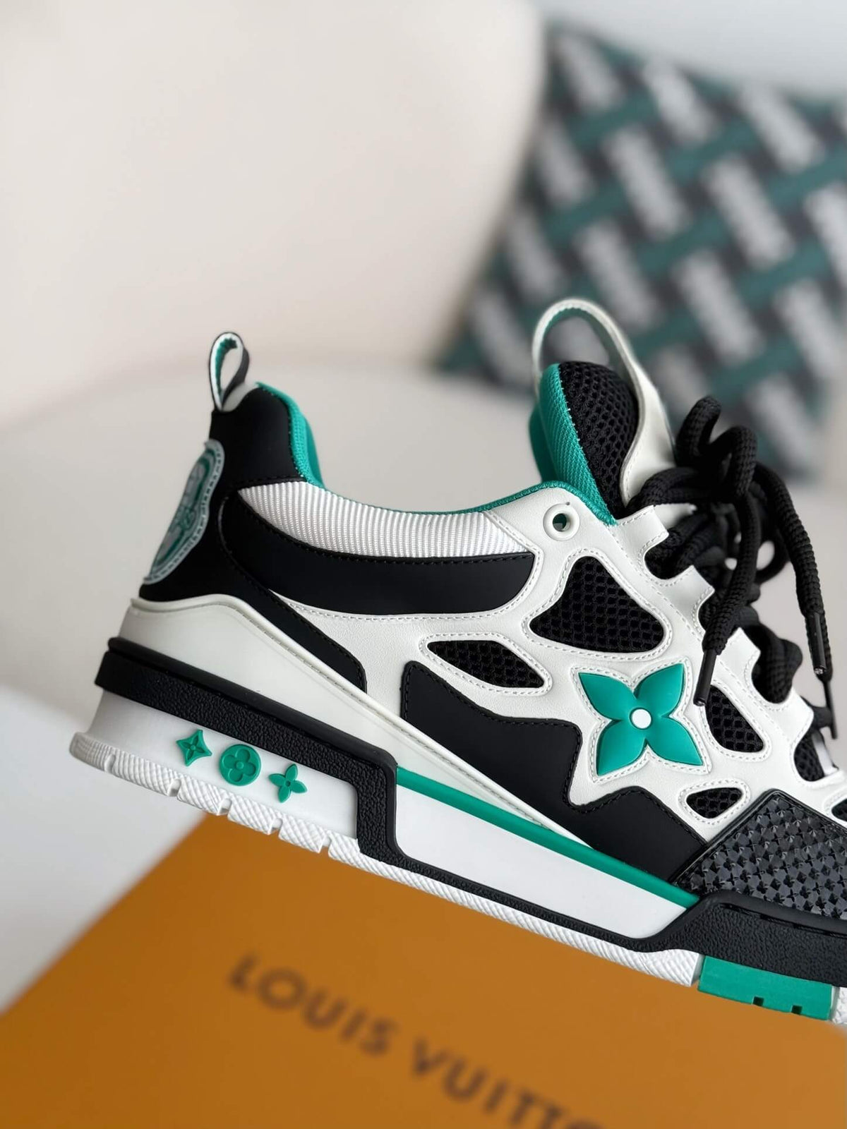 Louis Vuitton LV Skate Sneaker Black White Green