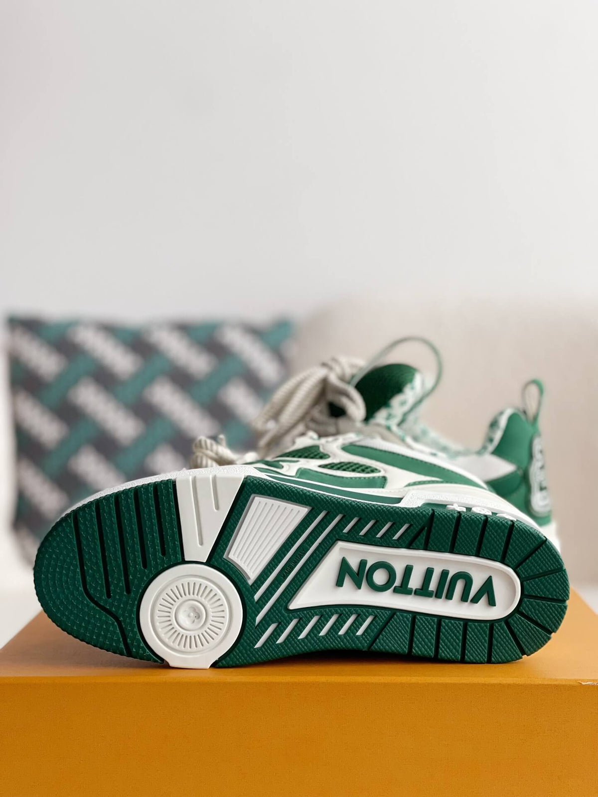 Louis Vuitton LV Skate Sneaker – Green & White Monogram Technical Mesh
