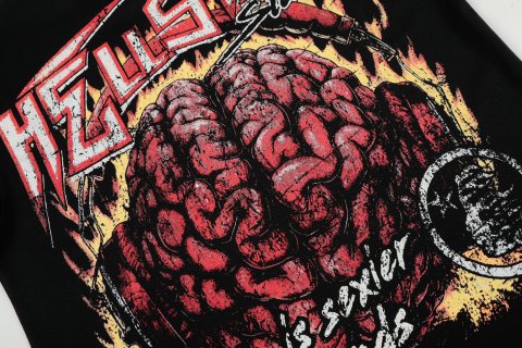Hellstar American High Street Vintage Short-Sleeve Trendy T-Shirt
