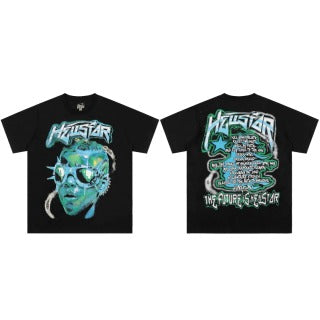 Hellstar American High Street Vintage Short-Sleeve Trendy T-Shirt