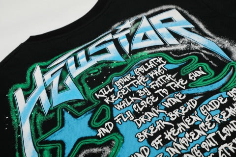 Hellstar American High Street Vintage Short-Sleeve Trendy T-Shirt