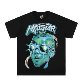 Hellstar American High Street Vintage Short-Sleeve Trendy T-Shirt