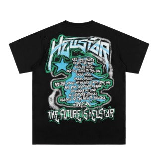 Hellstar American High Street Vintage Short-Sleeve Trendy T-Shirt