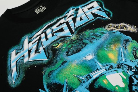 Hellstar American High Street Vintage Short-Sleeve Trendy T-Shirt