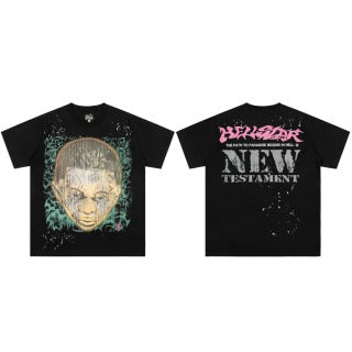 Hellstar American High Street Vintage Short-Sleeve Trendy T-Shirt