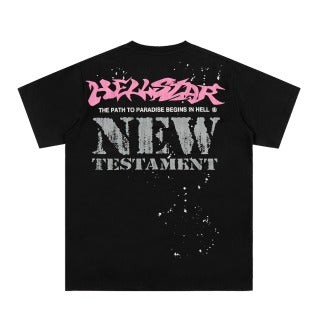 Hellstar American High Street Vintage Short-Sleeve Trendy T-Shirt