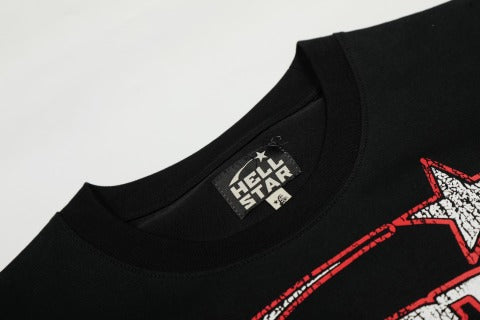 Hellstar American High Street Vintage Short-Sleeve Trendy T-Shirt