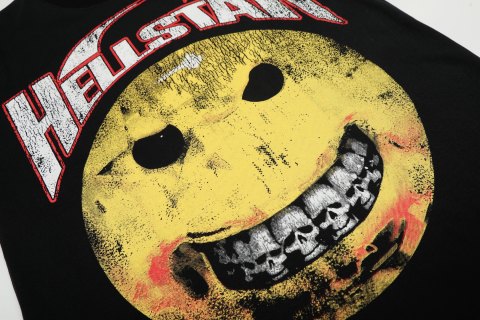 Hellstar American High Street Vintage Short-Sleeve Trendy T-Shirt