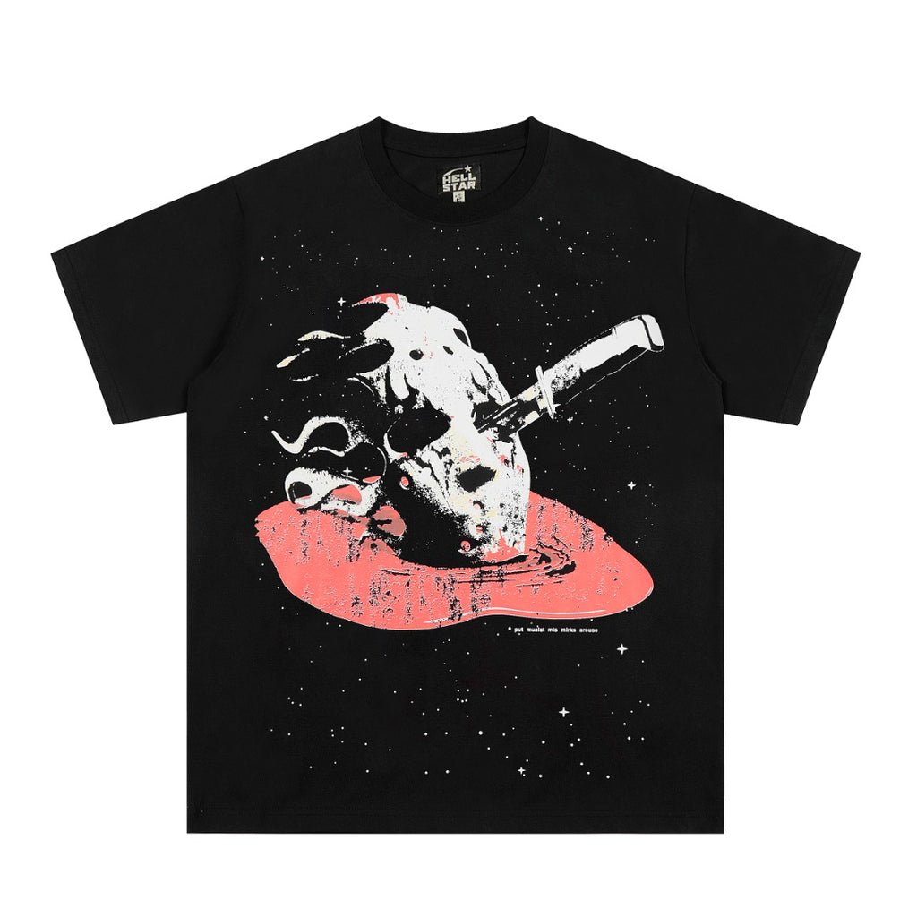 Hellstar American High Street Vintage Short-Sleeve Trendy T-Shirt
