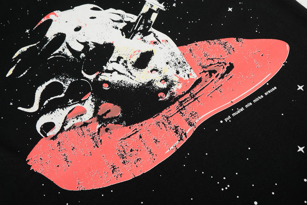 Hellstar American High Street Vintage Short-Sleeve Trendy T-Shirt