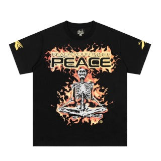 Hellstar American High Street Vintage Short-Sleeve Trendy T-Shirt