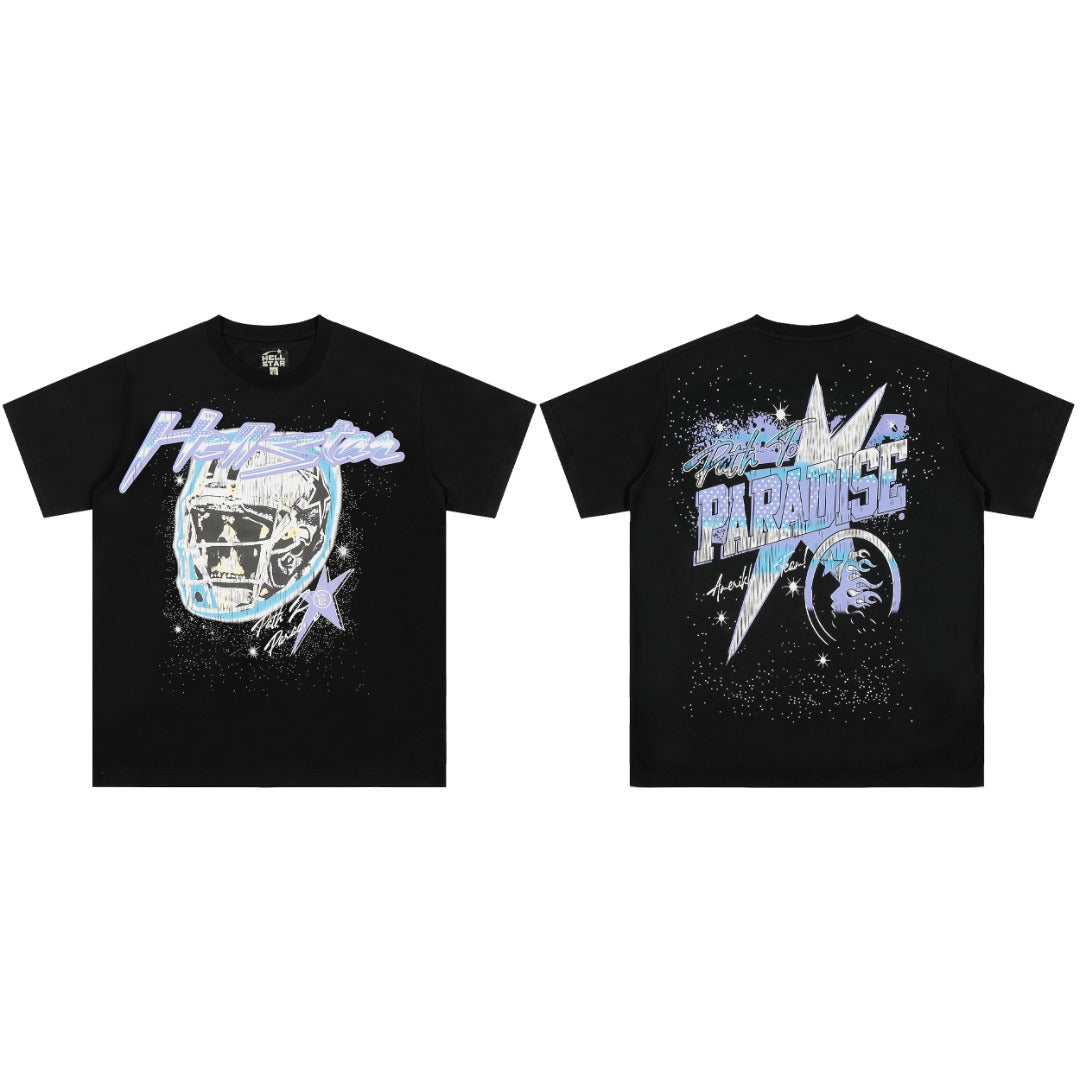 Hellstar American High Street Vintage Short-Sleeve Trendy T-Shirt