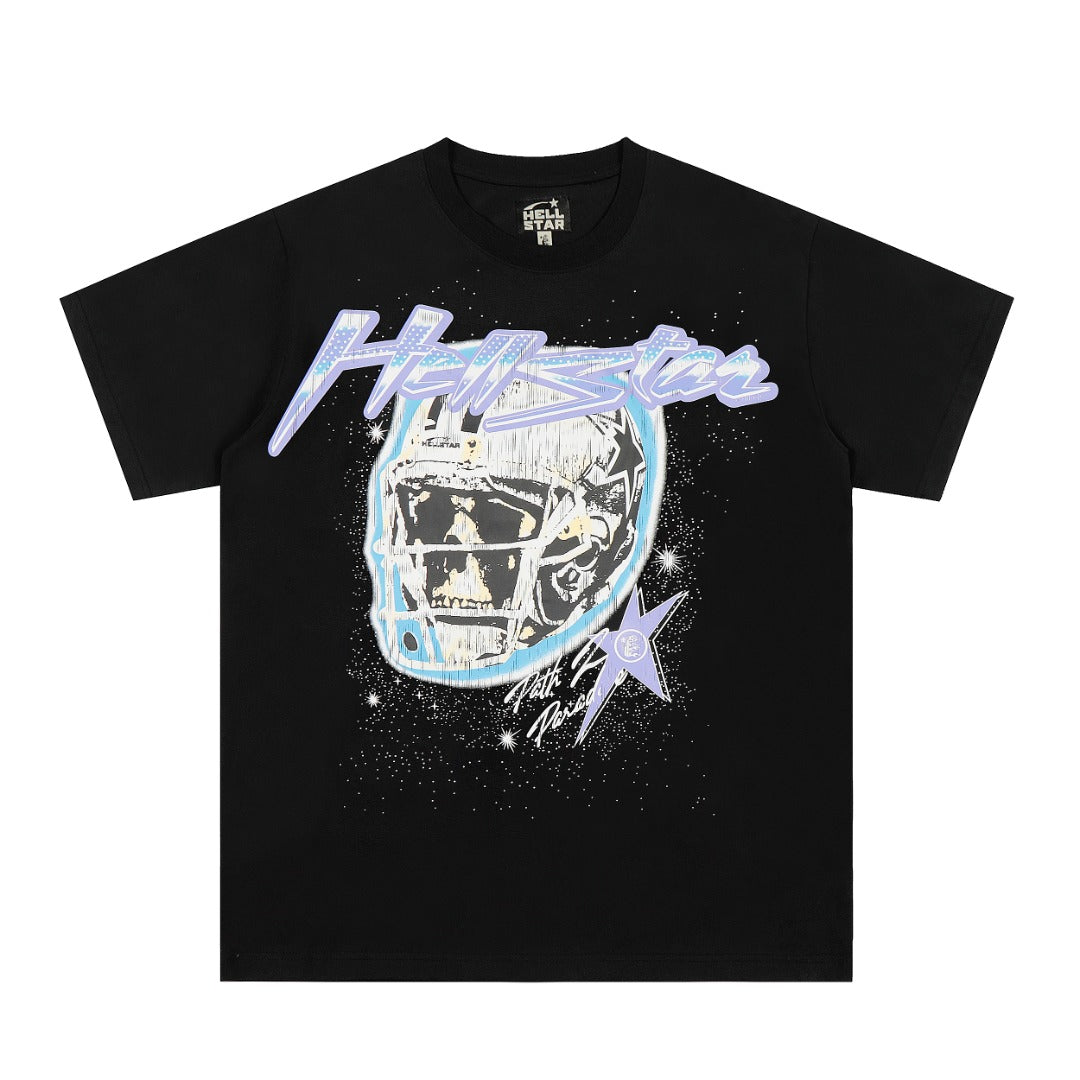Hellstar American High Street Vintage Short-Sleeve Trendy T-Shirt