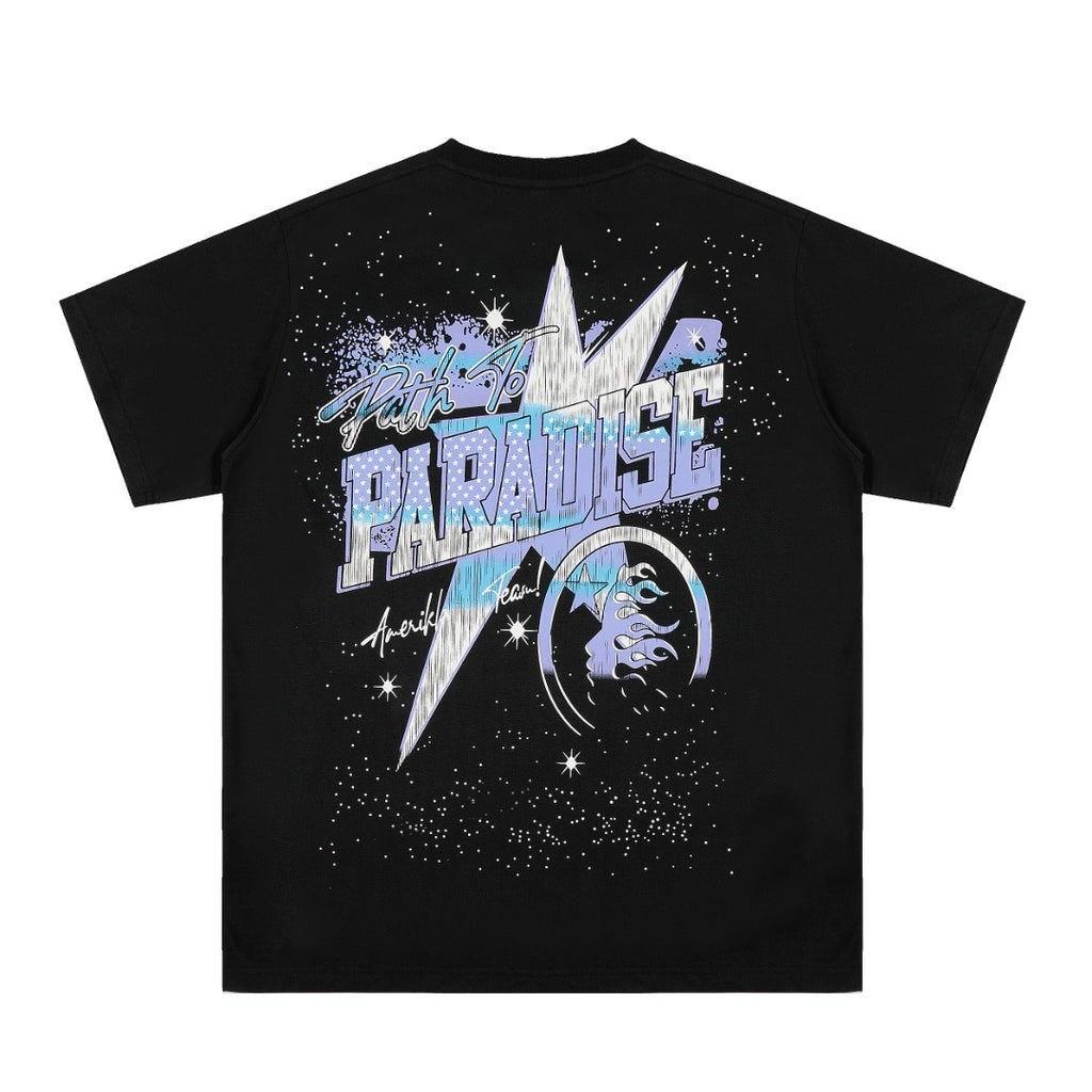 Hellstar American High Street Vintage Short-Sleeve Trendy T-Shirt