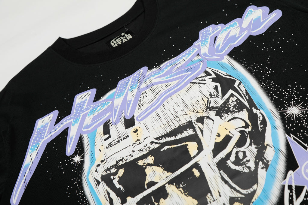Hellstar American High Street Vintage Short-Sleeve Trendy T-Shirt