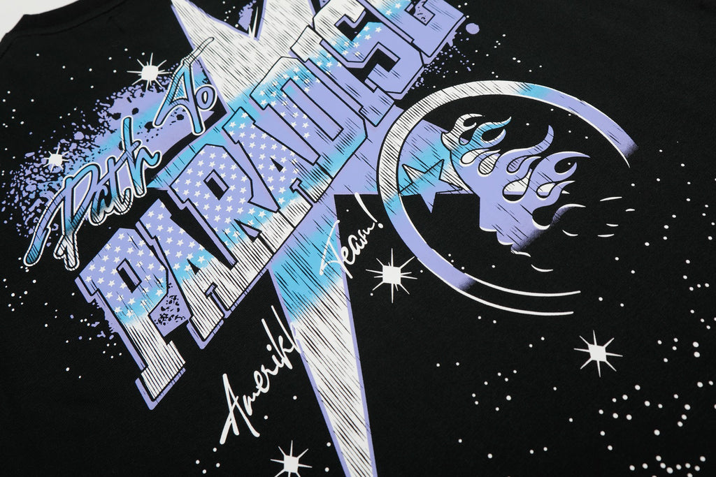 Hellstar American High Street Vintage Short-Sleeve Trendy T-Shirt