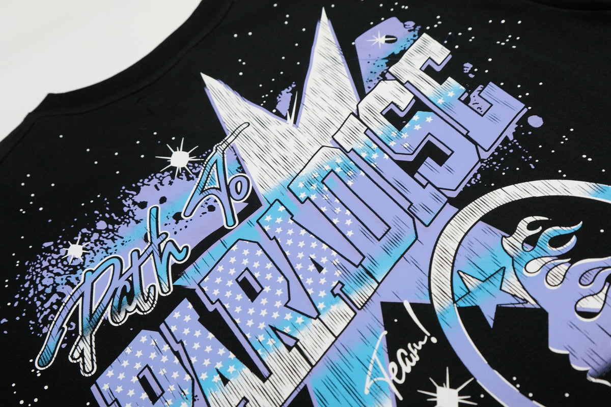 Hellstar American High Street Vintage Short-Sleeve Trendy T-Shirt