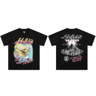 Hellstar American High Street Vintage Short-Sleeve Trendy T-Shirt