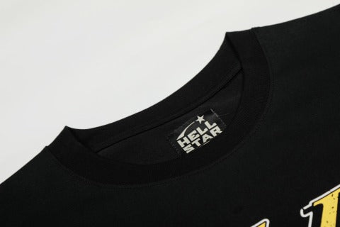 Hellstar American High Street Vintage Short-Sleeve Trendy T-Shirt