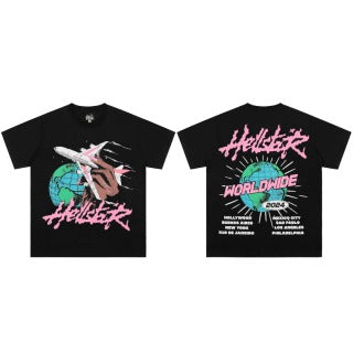 Hellstar American High Street Vintage Short-Sleeve Trendy T-Shirt