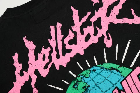Hellstar American High Street Vintage Short-Sleeve Trendy T-Shirt