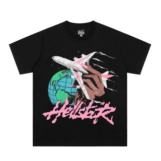 Hellstar American High Street Vintage Short-Sleeve Trendy T-Shirt