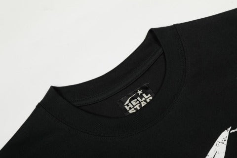 Hellstar American High Street Vintage Short-Sleeve Trendy T-Shirt